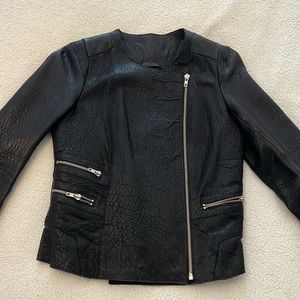 MAJE Lamb Leather Biker Jacket. Size EU 40 (L).